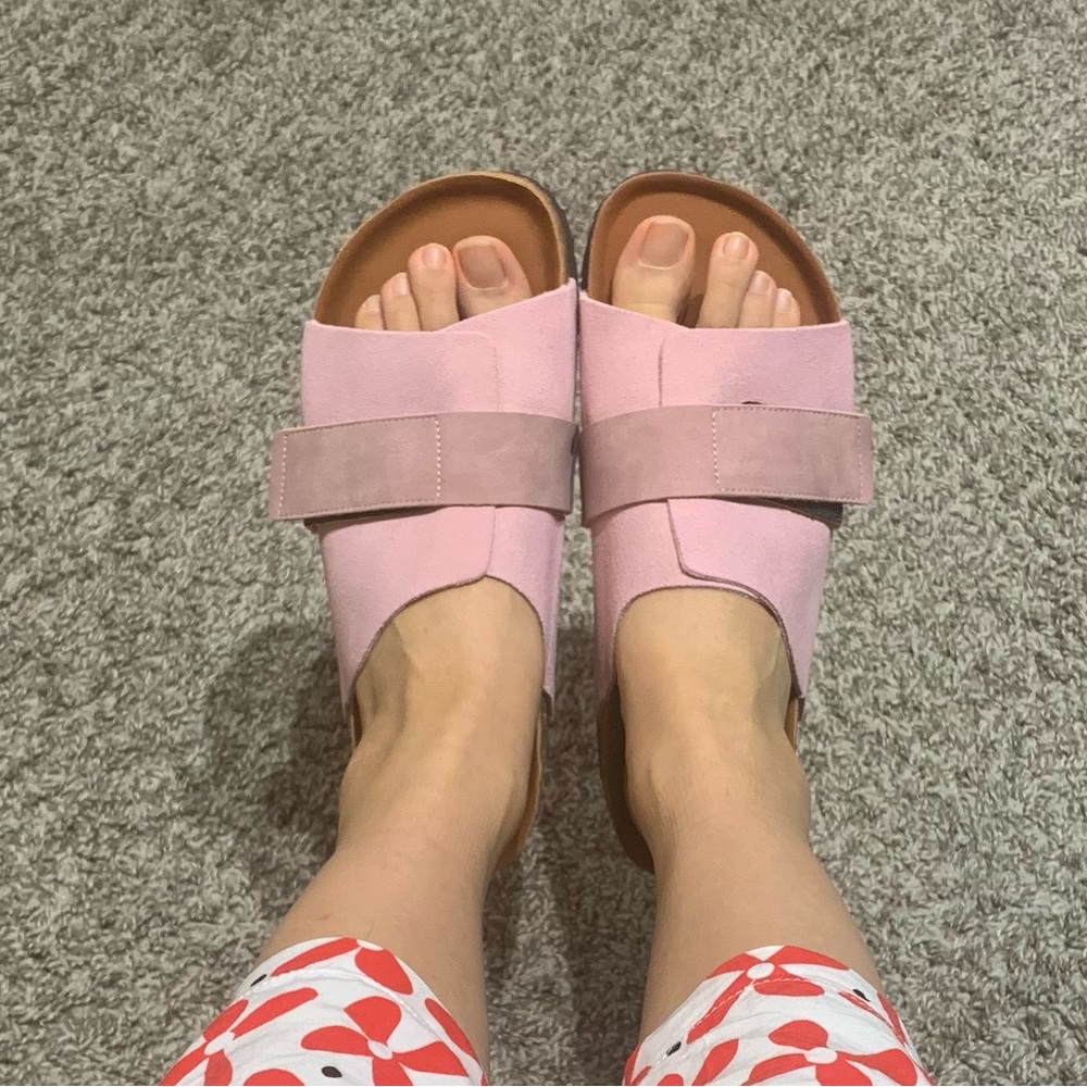 Slip On Strap Sandal Suede Leather Women’s size 7